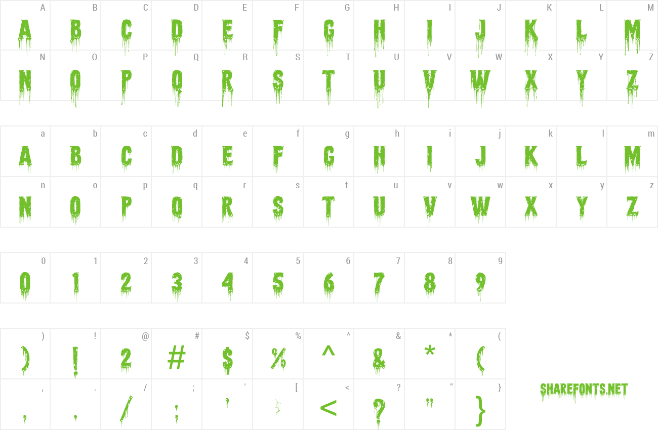 Font Blood Victim Zombie preview